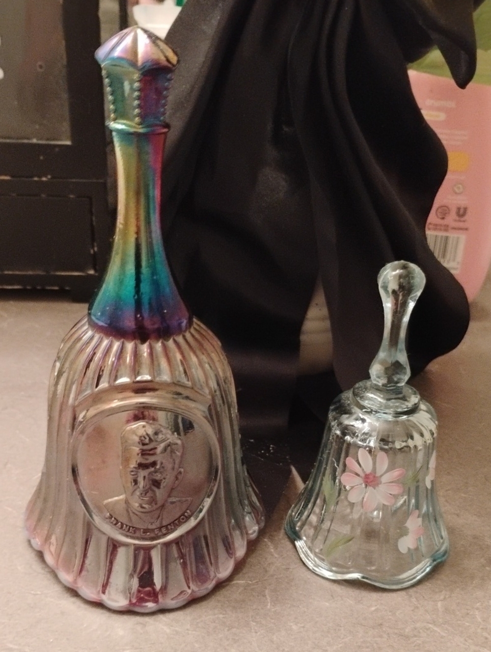 Fenton Carnival Glass Decorative Bell, With Free HP Fenton Bell.